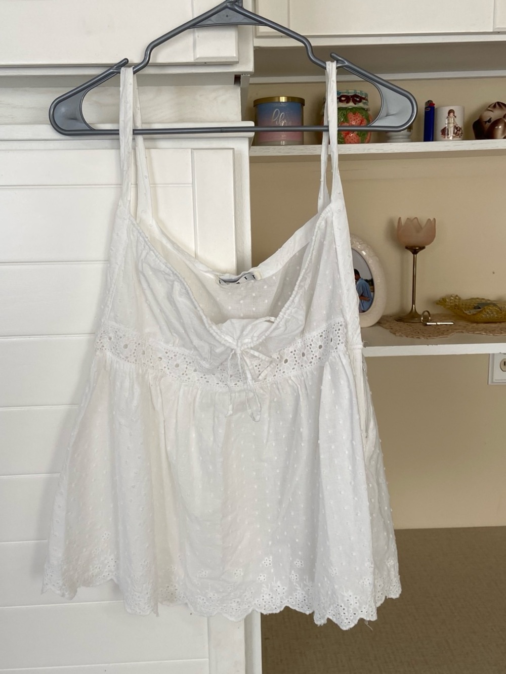 Vintage White Polka Dot Cami